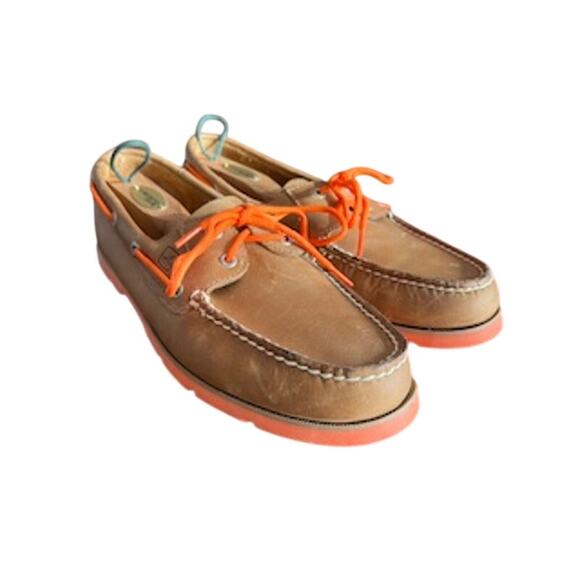 Sperry Top-Siders Men\'s sz 11.5M Cognac/Orange Boat Shoes main image 9